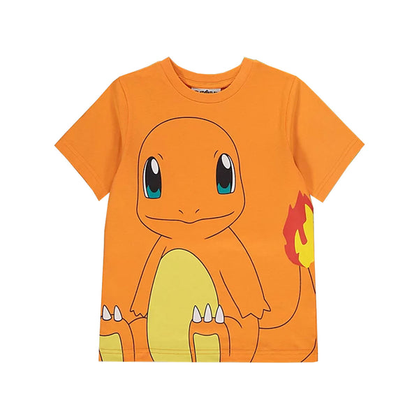 Boy Orange Pokémon Character Print T-Shirt
