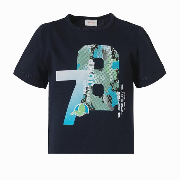 Boy S.OLIVER Blue 78 Print T-Shirt