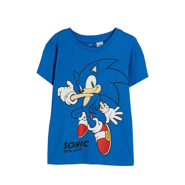 HM Boy Blue Sonic Character Printed T-Shirt