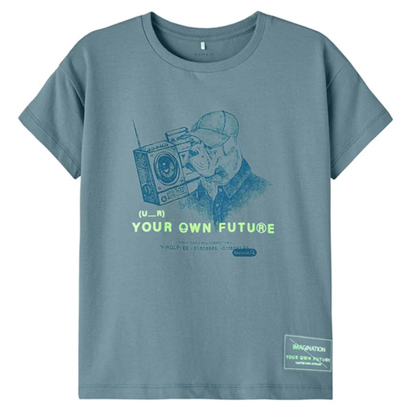 N IT Sea Green Bulldog Print T-Shirt