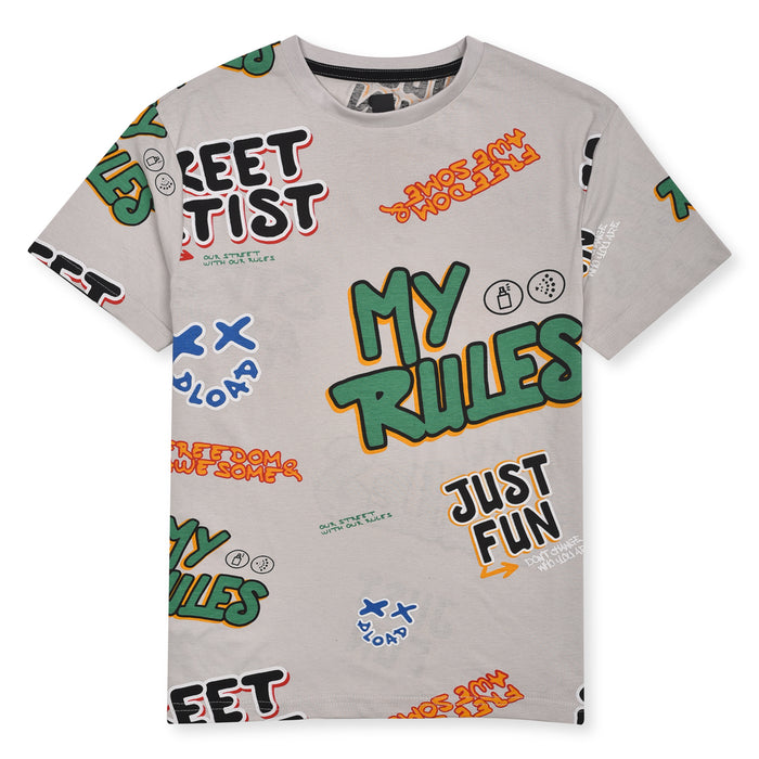 CA Boy My Rules Print T-Shirt