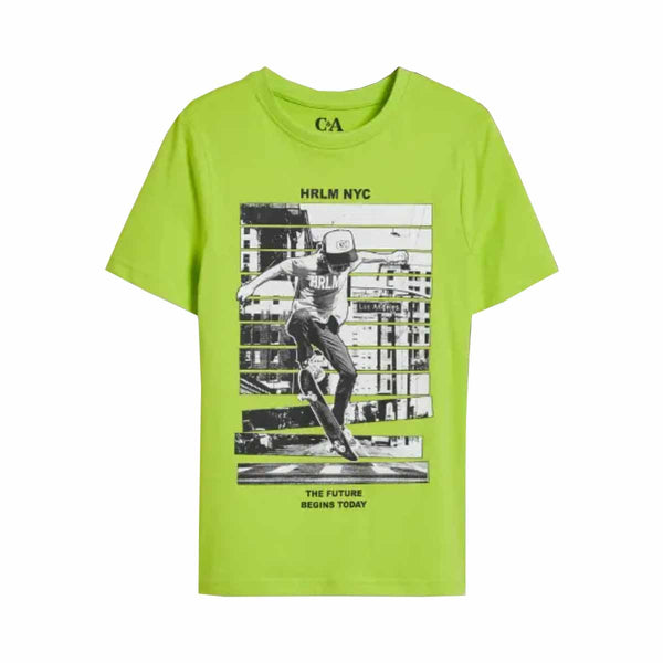 CA Boy Green Boy Skate Printed T-Shirt