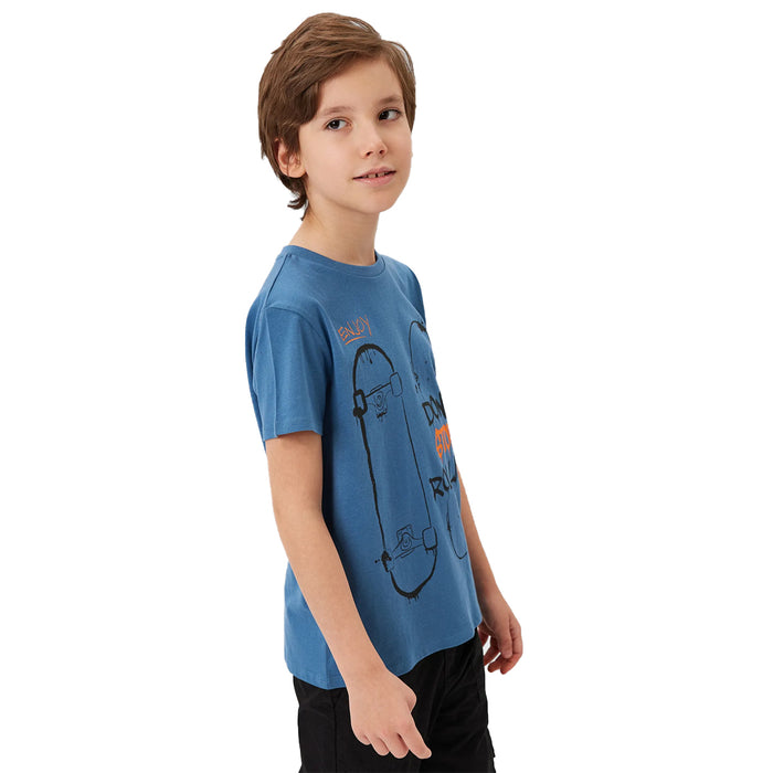 FN Boy Blue Skate Print T-Shirt