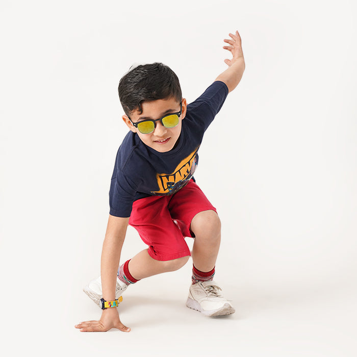 MS Boy Navy Blue Color Marvel Character Print T-Shirt