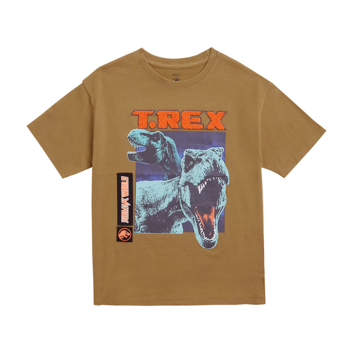 MS Brown T.REX Embroidery T-Shirt