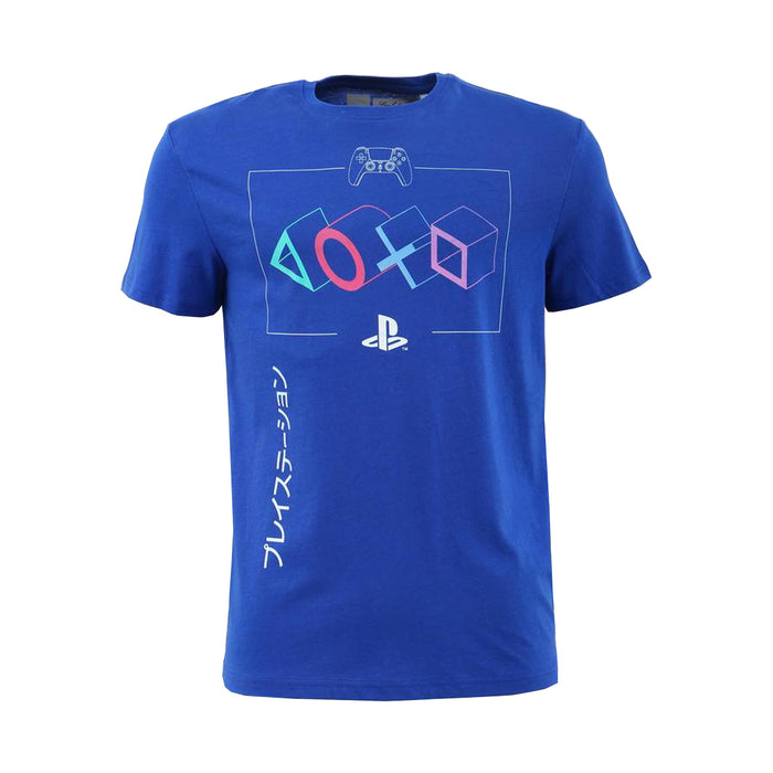 Boy Blue Color Gaming Controller Printed T-Shirt