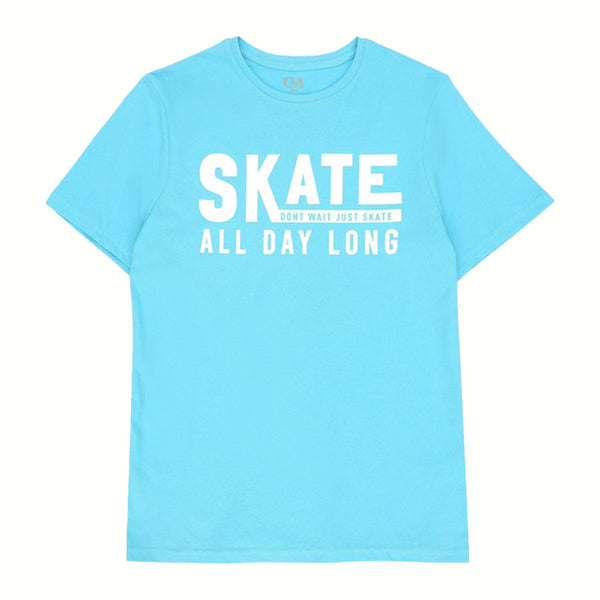 CA Boy Sky Color Skate Printed T-Shirt
