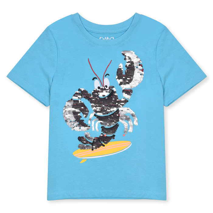 CA Boy Blue Crab Sequence T-Shirt
