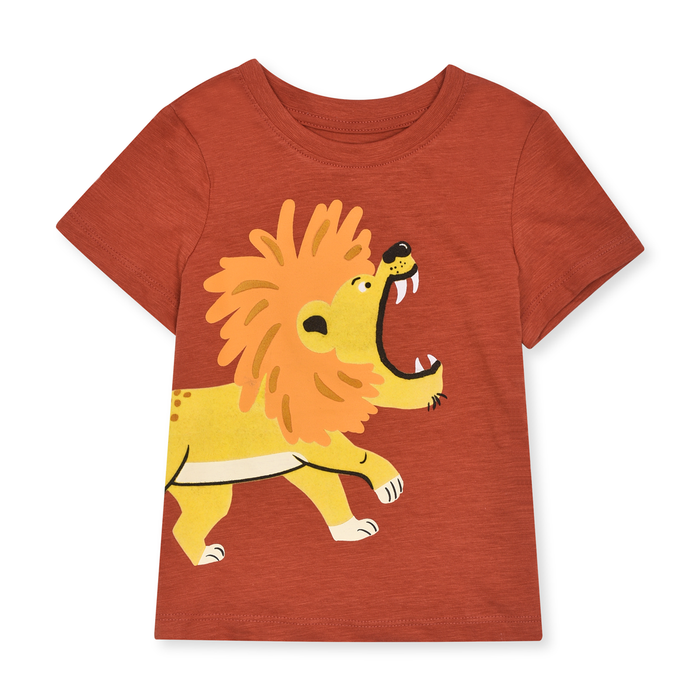 CA Brown Lion Printed T-Shirt