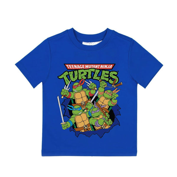 Boys Blue Mutant Ninja Printed Shirt