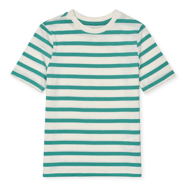 MS Boys White with Green Lining T-Shirt