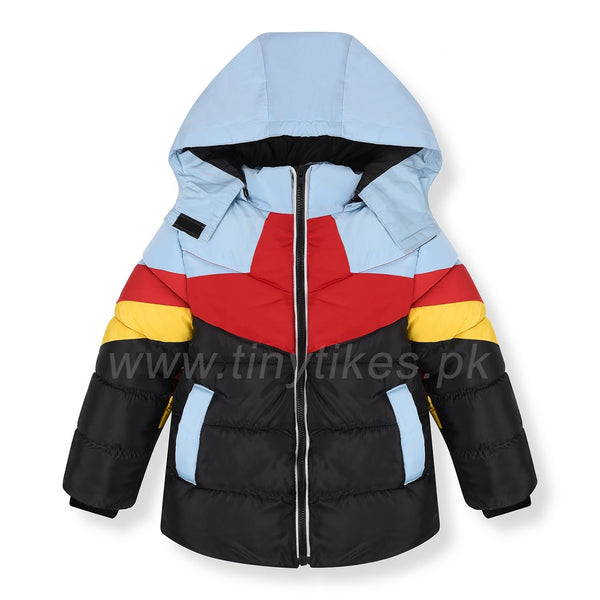 Black Sky Blue Warm Boy Jacket With Sleeves