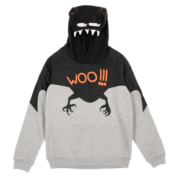 Boy Grey Color Monster Design Hoodie