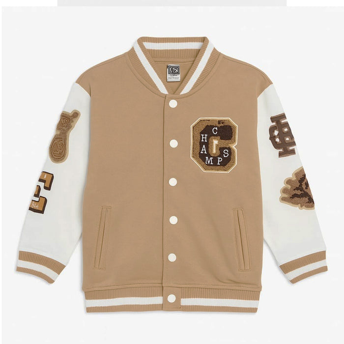 Skin With White Sleeves Base Ball Jacket