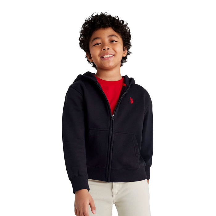 UP Black Zipper Inner Fleece Hoodie