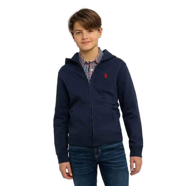 UP Blue Zipper Inner Fleece Hoodie