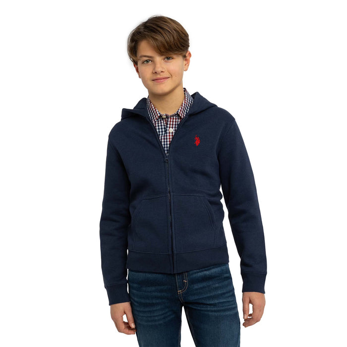 UP Blue Zipper Inner Fleece Hoodie