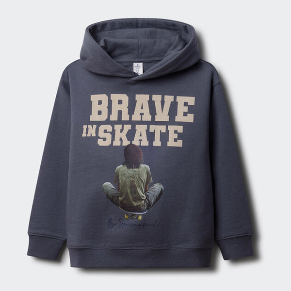 SP FD Boy Grey Brave In Skate Printed Hood