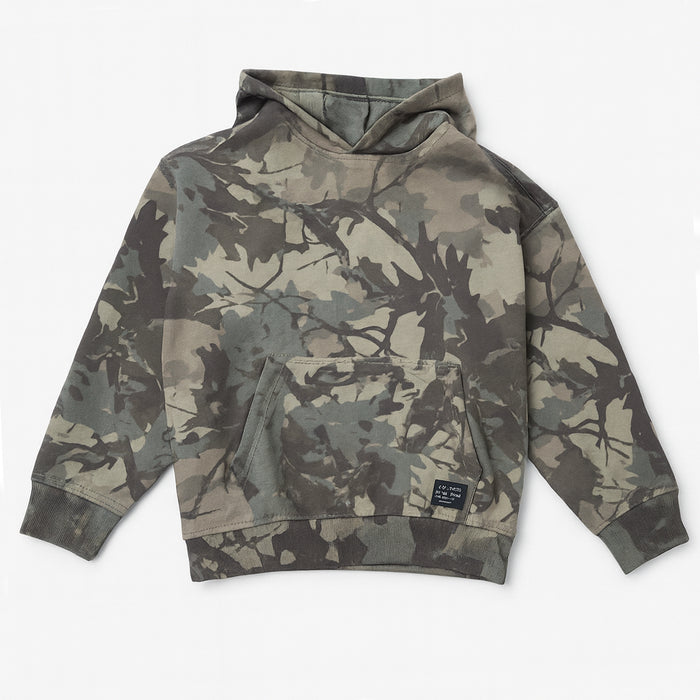 PRM Uni Camo Down Shoulder Baggy Hoodie