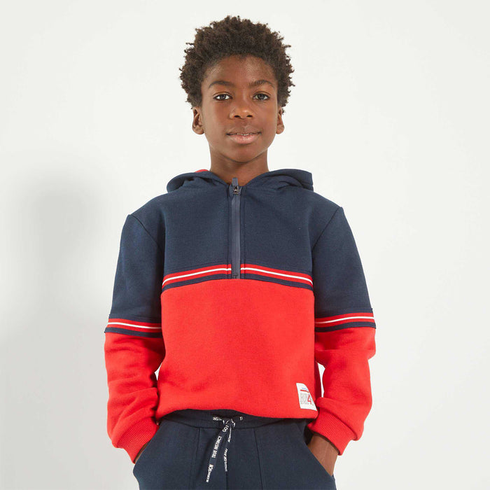 KIA BI Boy Blue And Red Hoodie With inner Fleece