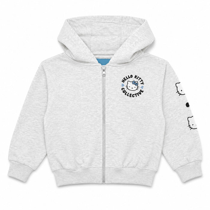 Girl Grey Hello Kitty Printed Hoodie