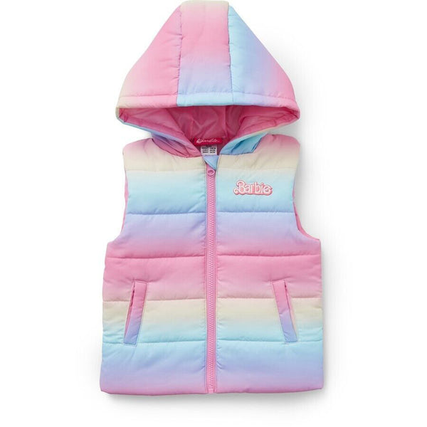 BRB Girl Multi Color Barbie Embroidery Puffer Jacket