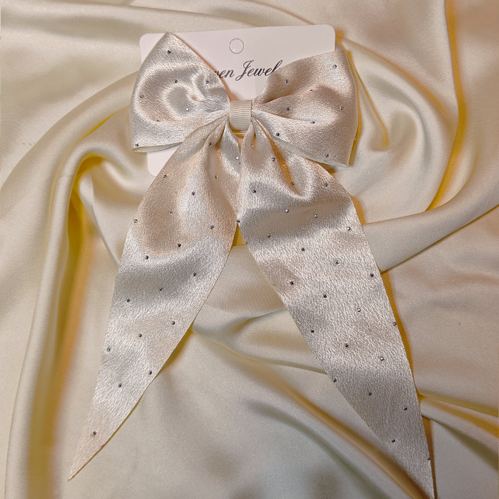 Girl Big Bow Pins And Rhinestone