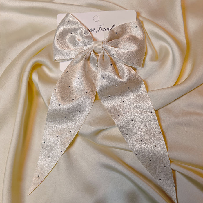 Girl Big Bow Pins And Rhinestone