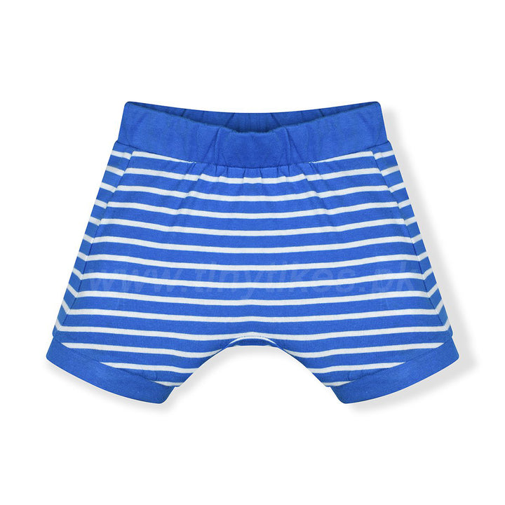 IMPI DIMPI Boy Shorts White And  Blue Lining Color - TinyTikes.pk