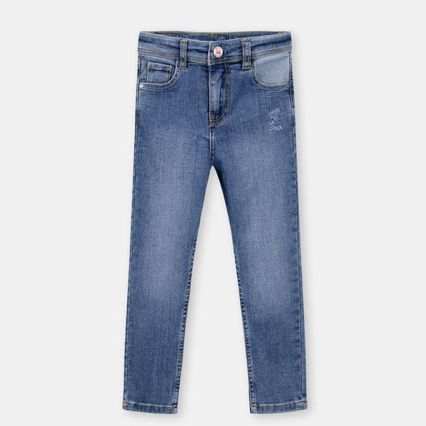 SM Boy Denim Blue Pant Embroidery on Pocket Serre Moi La Pince