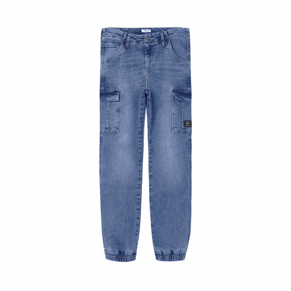 N IT Boy Denim Blue Six Pocket Jogger Pant