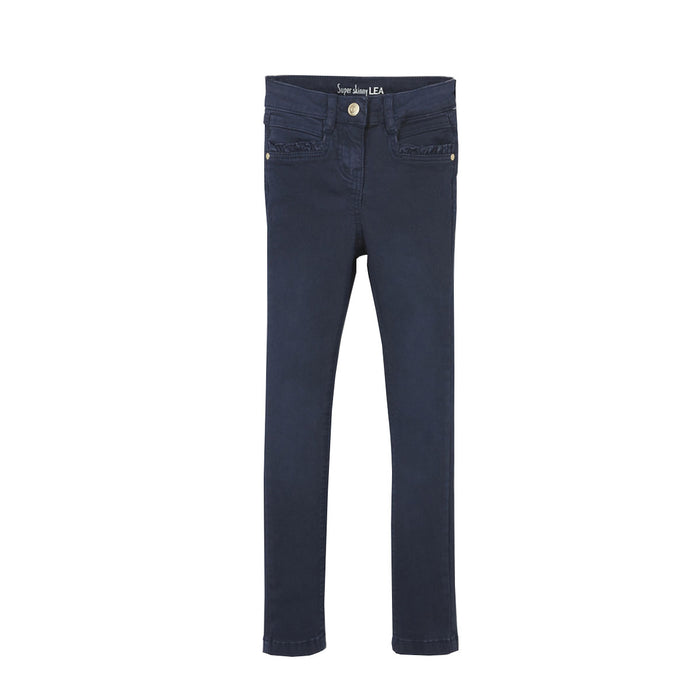 TAO Girl Blue Skinny Jegging Pant With Floral Bow