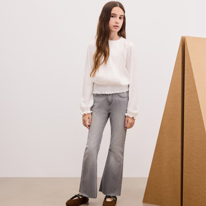 KIDS Girl Stone Studded Slim Jeans