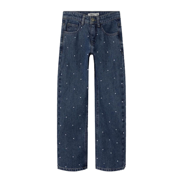 N IT Girl Denim Blue Slim Fit Rhinestone Pant