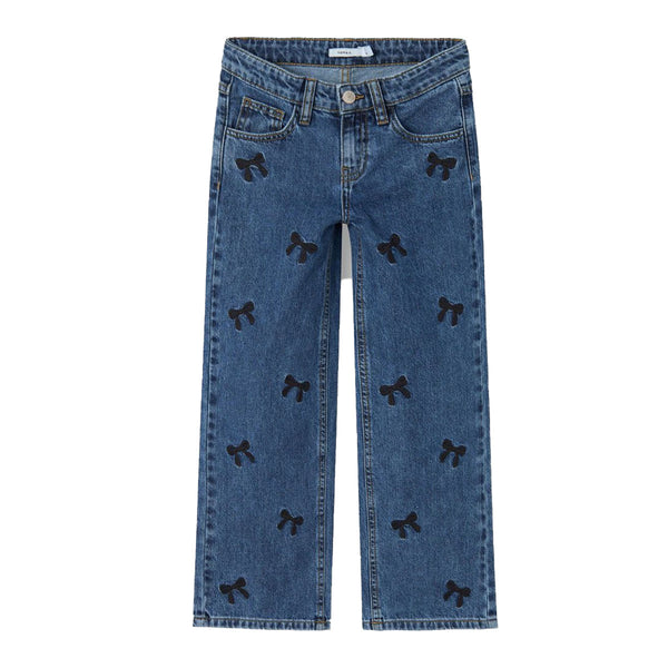 N IT Girl Blue Bow Embroidery Pant