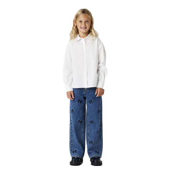 N IT Girl Blue Bow Embroidery Pant
