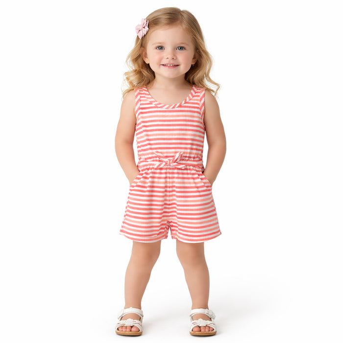PICA Girl White And Red Lining Jumpsuit