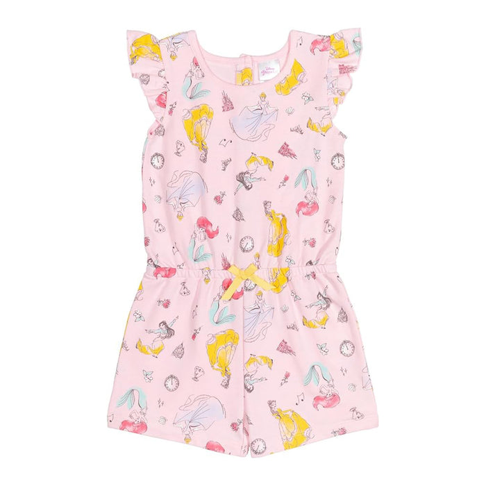 Girl Baby Pink Color Barbie Character Design Jumpsuit