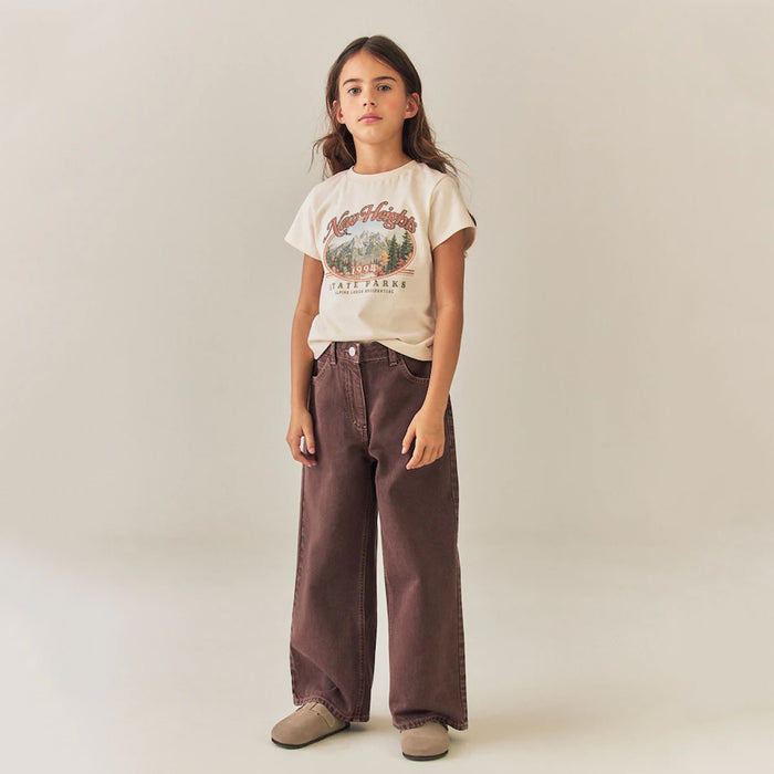 NXT Girl Brown Wide Leg Denim Pant
