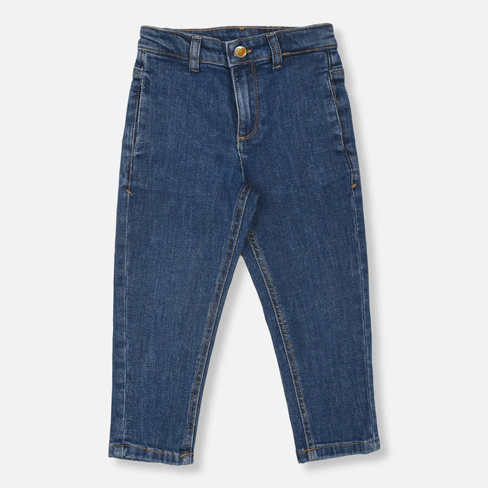 TT Girls Denim Blue Jeans Heart Button Pant