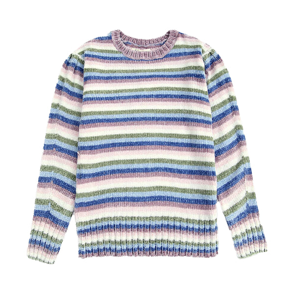 JS Girl Chenille threads Multi Colored  polyester Sweater