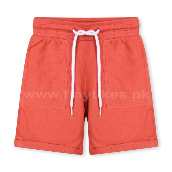 Jersey Organic Cotton Red Shorts For Boys