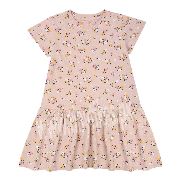 Jersi Organic Cotton Floral Frock - TinyTikes.pk