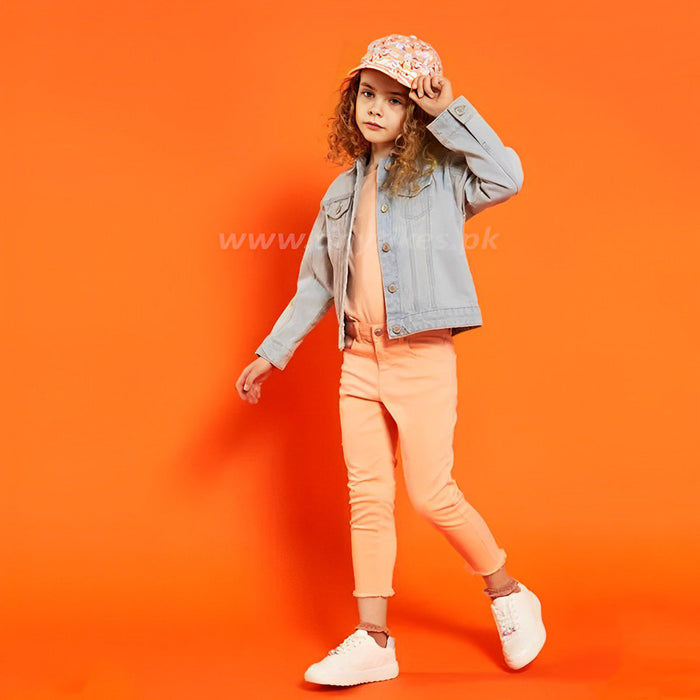 KIA BI Denim Orange Slim Stretch Pant - TinyTikes.pk