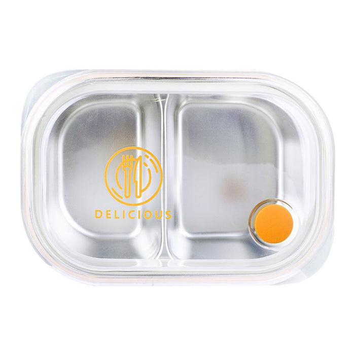 KIDS Brown Stainless Steel Lunch Box-2 Food Compartments
