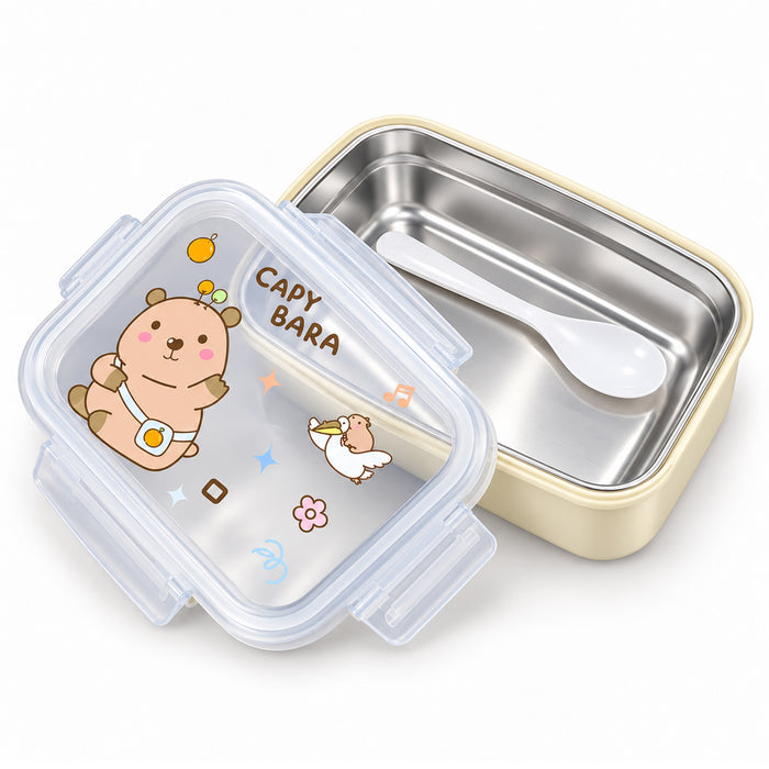 KIDS Bear Printed Stainless Steel Lunch Box