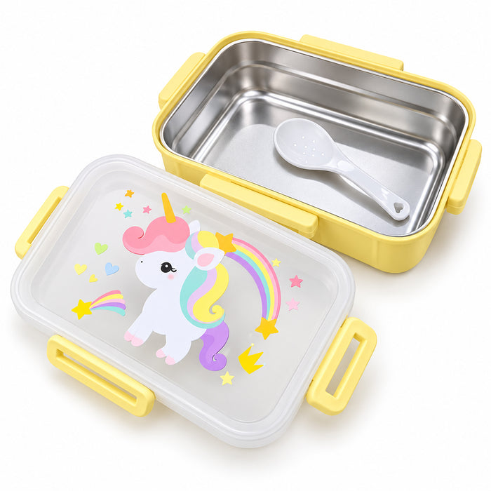 KIDS Unicorn Printed Stainless Steel Lunch Box