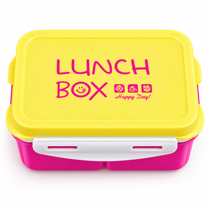 3-in-1 Kids Lunch Box with Spoon & Dual Compartments