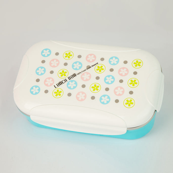 KIDS Flower Printed Stainless Steel Lunch Box