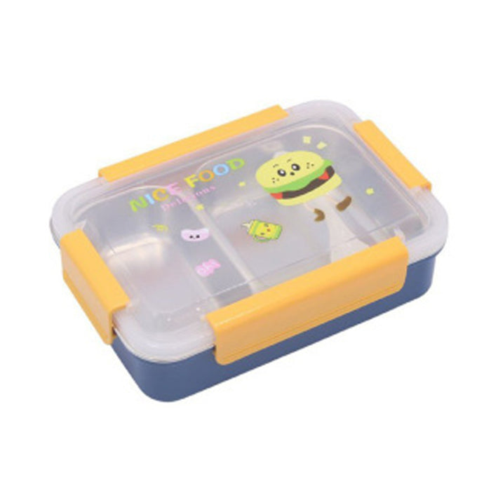 KIDS Delicious Food Printed Stainless Steel Lunch Box-2 Food Compartments